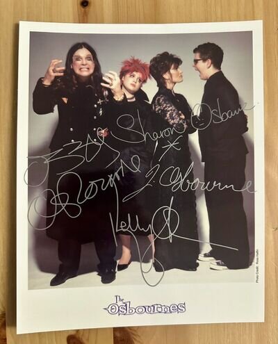 Ozzy Osbourne SIGNED Photo THE OSBOURNES AUTOGRAPHED Black Sabbath PROMO REPRINT