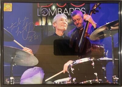 Charlie Watts - Rolling Stones - Hand Signed Framed 12' X 8' Inch Photo & COA