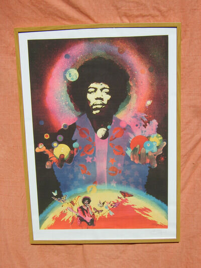 Jimi Hendrix Steve Hardstaff limited edition signed by designer poster print