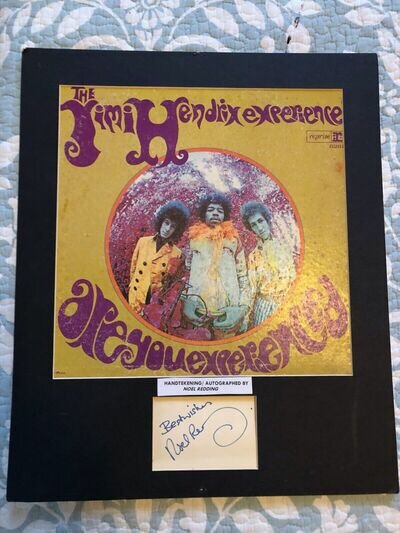 Jimi Hendrix matted album cover Are you experienced + autograph by Noel Redding