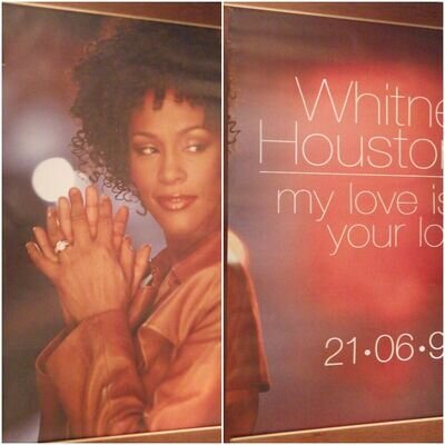 2-PANEL 80X60" HUGE SUBWAY POSTERS~Whitney Houston My Love Is Your Love 1999~