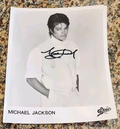 Michael Jackson Official Epic Records SIGNED Publicity Photo Rare Autograph 💥💥