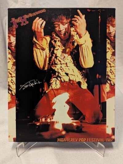 Jimi Hendrix Experience Monterey Pop Fest 8x10 Canvas Print Fax Autograph *L@@K*