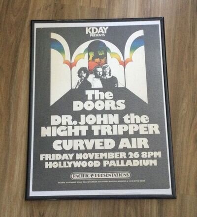 Very Rare The DOORS - Dr.John Concert Poster Nov.26,1971-Hollywood Palladium