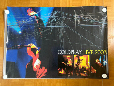 COLDPLAY LIVE 2003 Toshiba EMI Japan Original Promo Poster B2 20x28 in