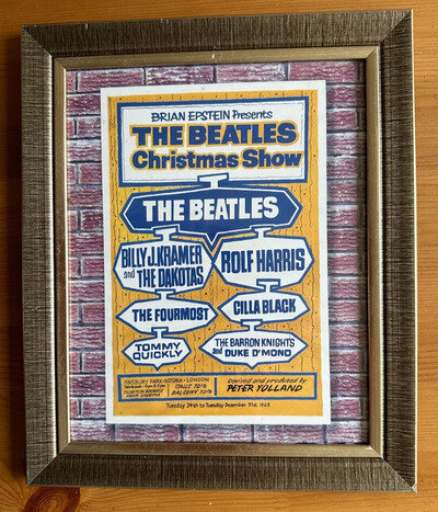 THE BEATLES - FRAMED REPRODUCTION BILL POSTER / FLYER (ASTORIA, LONDON)