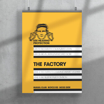 THE FACTORY - FAC01 Poster - RARE REPRINT - Joy Division - FACTORY - FAC1