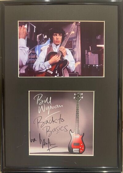 Bill Wyman, Rolling Stones Guitarist, Framed (12' X 8'inch) Hand Signed CD & COA