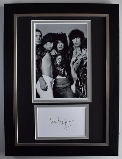 Bill Wyman Signed A4 Framed Autograph Photo Display Rolling Stones Music AFTAL