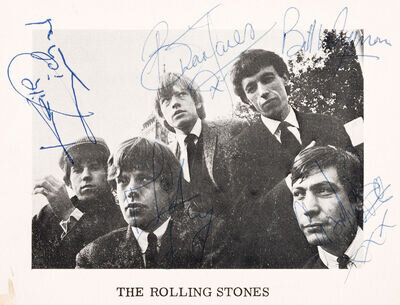 THE ROLLING STONES Autographed Photograph - Rock Band - preprint