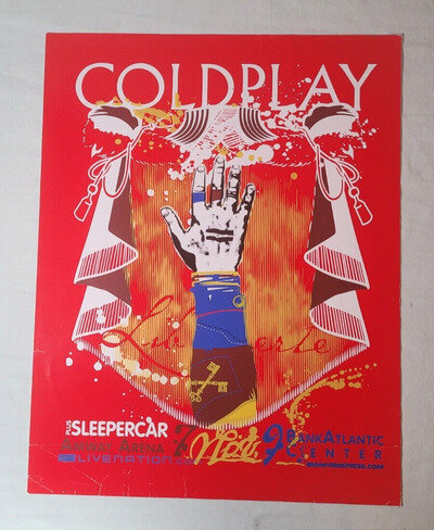 RARE! Coldplay Amway Arena Concert Poster #38/100 Measures 18" x 23"