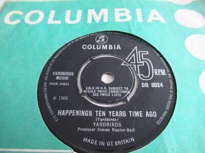 YARDBIRDS..HAPPENINGS TEN YEARS TIME AGO. RARE UK 1ST PRESS COLUMBIA No DB 8024