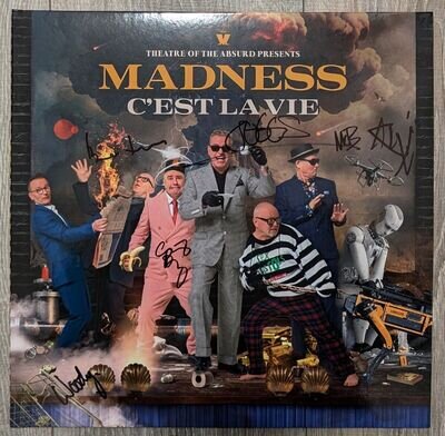 ✍️ SIGNED✍️ MADNESS THEATRE OF THE ABSURD CLEAR VINYL AUTOGRAPHED ON SLEEVE