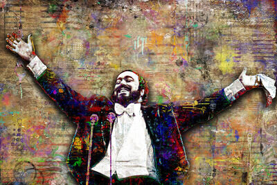 Luciano Pavarotti 20x30inch Poster Luciano Pavarotti Opera Tribute Free Shipping