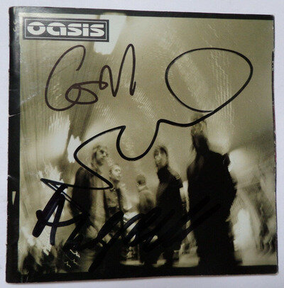 OASIS AUTOGRAPHED CD BOOKLET, SIGNED BY NOEL, LIAM, GEM, ALAN, ANDY. 10 SIGS.