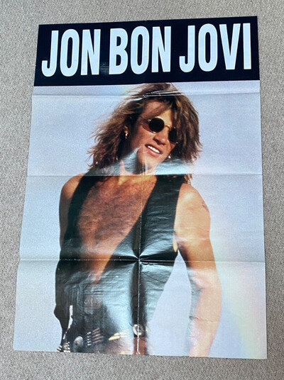 Large Jon Bon Jovi Poster & Bret Michaels, Dave Mustaine and Thunder Raw