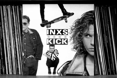 INXS Australian band Kick LP album front cover photograph picture poster print