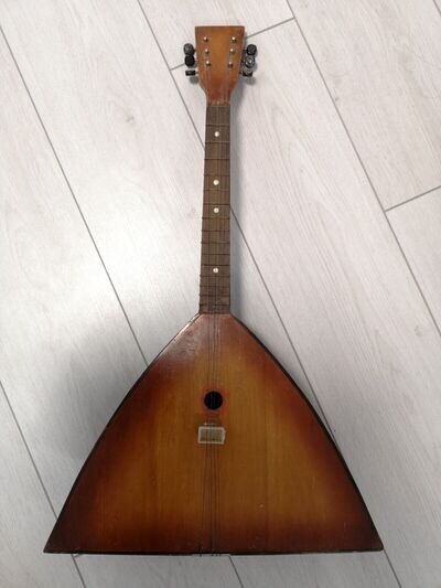 Vintage musical instrument balalaika, 6 strings, USSR (Soviet)