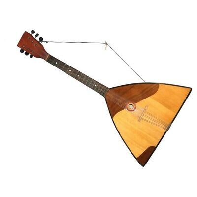 Antique 6-String Mahogany, Rosewood & Pine Ukrainian National National Balalaika