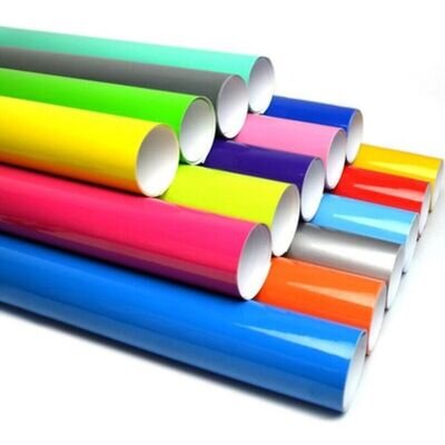 Gloss Vinyl Wrap Sheet Roll Film Sticker (Air/Bubble Free) All Colours All Sizes