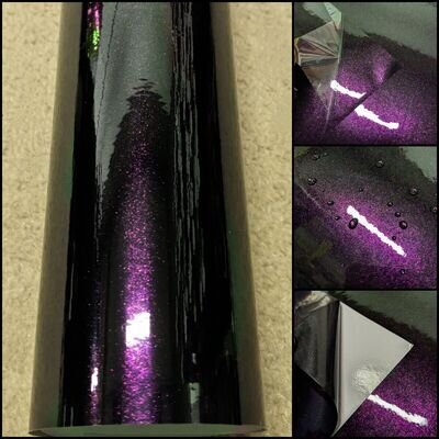 Black Midnight Purple Sparkle Diamond Metallic Vinyl Wrap ANY SIZE BUBBLE FREE