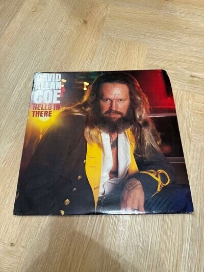 David Allan Coe - Hello In There OG LP, Columbia Records, 1983, UC