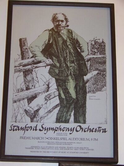 ERNEST BLOCH! 3 VTG 1980 STANFORD SYMPHONY CONCERT POSTERS! TOTH, BALLER, COHEN