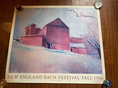 New England Bach festival fall 1986 Poster Limited # 468 Wolf Kahn 37.5” X 32.5”