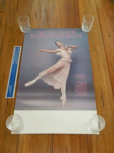 VINTAGE, ORIGINAL 1984 SAN FRANCISCO BALLET - THE 52ND SEASON - POSTER