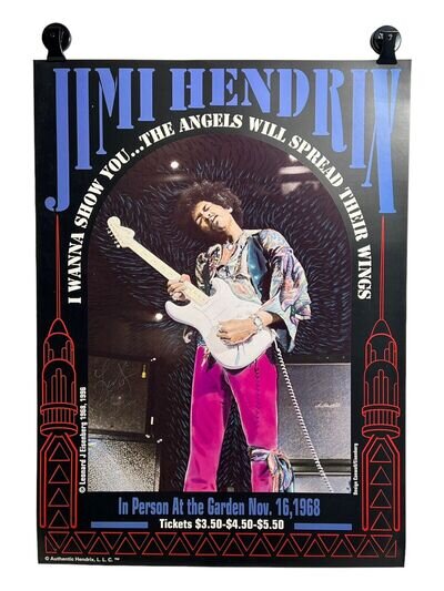 1996 Jimi Hendrix Poster Photos by: Leornard J Eisenberg Authentic Hendrix LLC