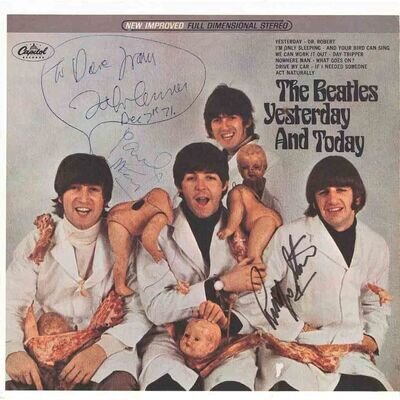 Beatles Reprint John Lennon's Personal Stereo Butcher Cover signed Paul Ringo