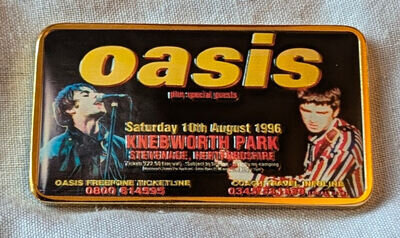 Oasis Ticket Gold Bar Autograph Noel Gallagher Liam Pop Music Rock n Roll Brit