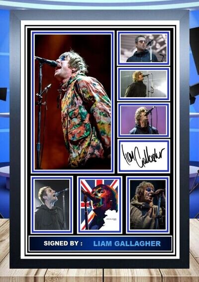 153) liam gallagher signed photograph framed unframed Music Memorabilia*