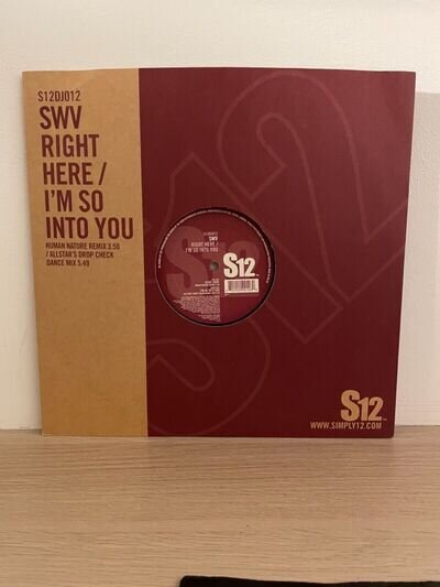 SWV - Right Here / I'm So Into You 12” Vinyl RnB Hip Hop Teddy Riley Allstar