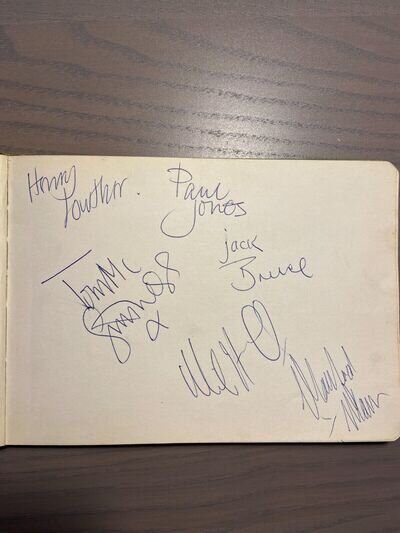 Manfred Mann 1960s Autographs including Jack Bruce, Paul Jones, Tom McGuinness