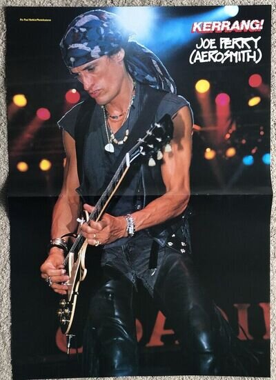 JOE PERRY - 1990 UK Magazine centrefold poster AEROSMITH