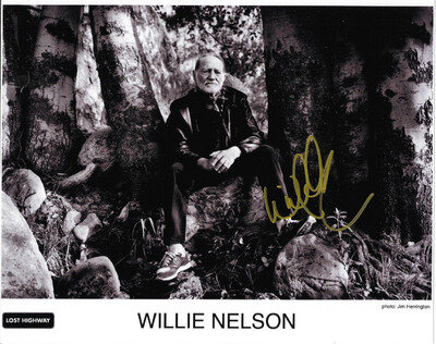 WILLIE NELSON AUTOGRAPHED "LOST HIGHWAY" PHOTO w/COA