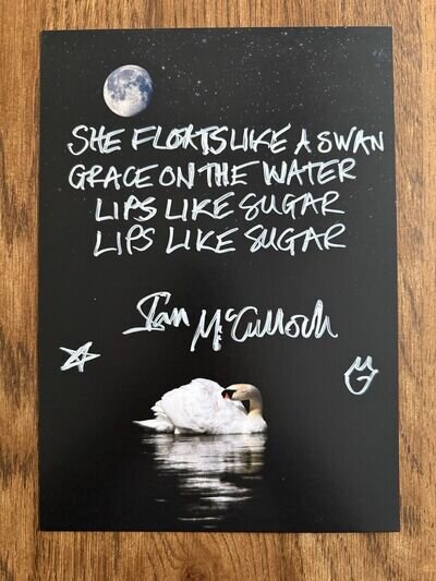 Ian McCulloch Signed Echo & The Bunnymen Handwritten Lyric (Lips Like Sugar) New