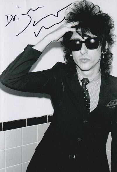 John Cooper Clarke Hand Signed 12x8 Photo Punk Poet Music Autograph