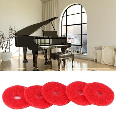 90Pcs Piano Ring Gaskets Soft Wool Small Red Tuning Tool Accessories 1mm Thi TOU