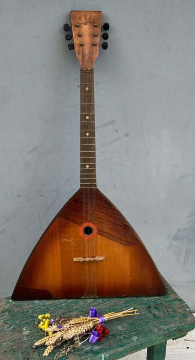 Vintage balalaika from USSR times, Musical instrument