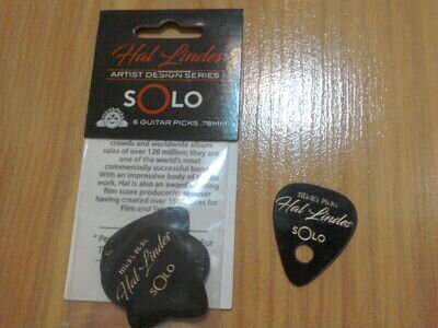 Hal Lindes Signature Artist Designer Series SOLO Guitar Picks Plectrum 0.78mm x6