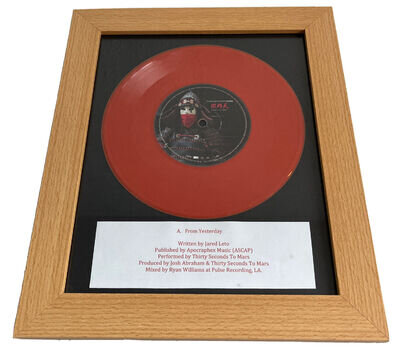 Thirty Seconds To Mars - From Yesterday 7” Red Vinyl - Framed