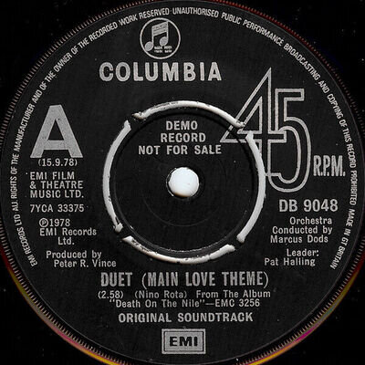 Nino Rota - Duet (Main Love Theme), 7", (Vinyl)