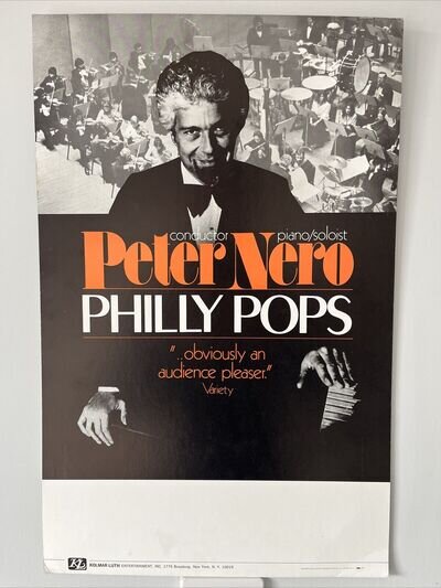 Peter Nero Philly Pops Concert / Theatre Poster Original RARE