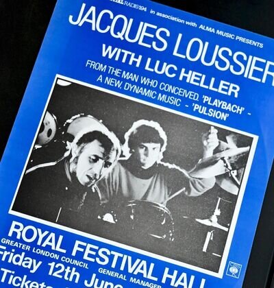 1981 CAPITAL RADIO Jacques Loussier Royal Festival Hall Music Gig Concert Poster