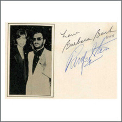 Ringo Starr And Barbara Bach 1980s Autographs (UK)