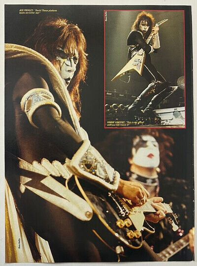 ACE FREHLEY / VINNIE VINCENT - 1990 Full page UK magazine poster KISS