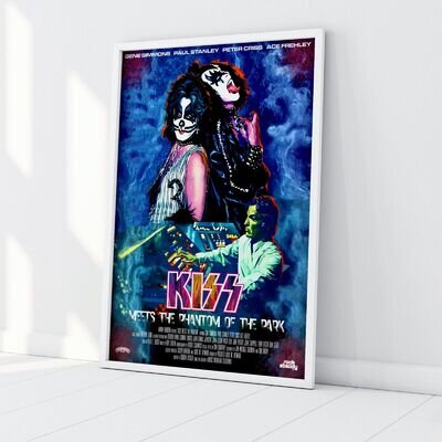 KISS Band Poster - Kiss Meets The Phantom Of The Park Movie Print Vinyl Album