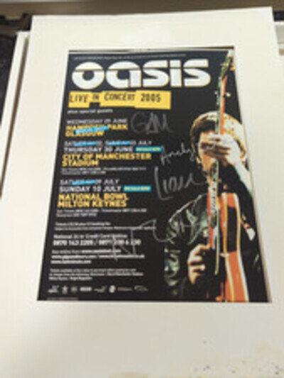 Oasis Autographed poster 2005